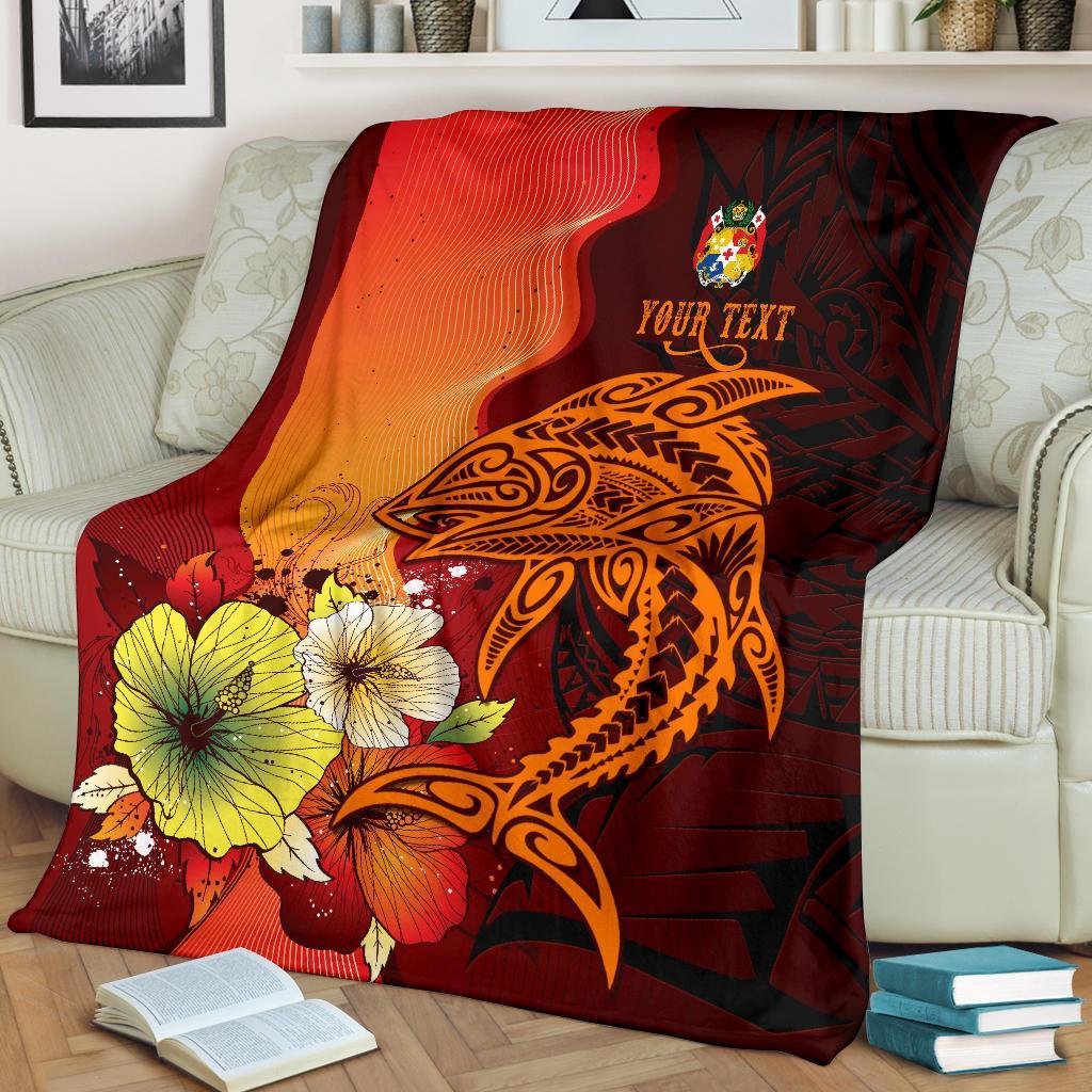 Tonga Custom Personalised Premium Blankets – Tribal Tuna Fish – BN39