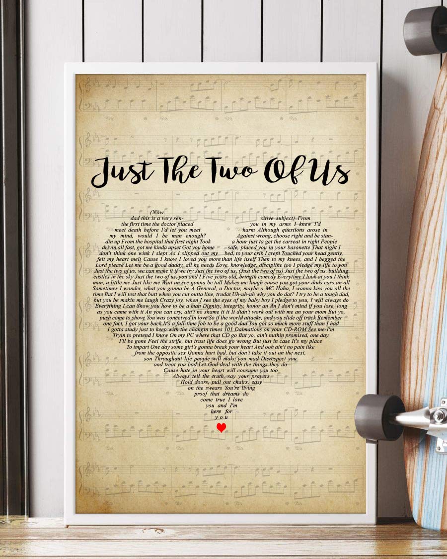 Skitongifts Poster No Frame, Just The Two Of Us Song Lyrics Portrait, Wall Art, Home Decor