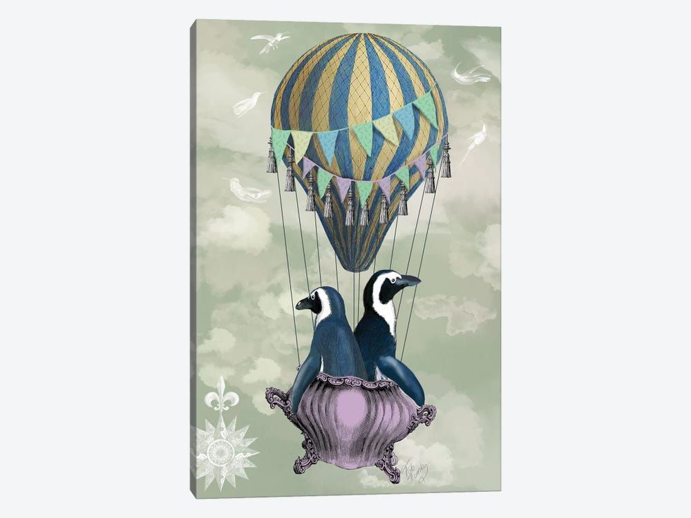 Flying Penguins Canvas Poster 8″x12″ 12×18″ 18″x26″ 24″x36″ 30″x45″