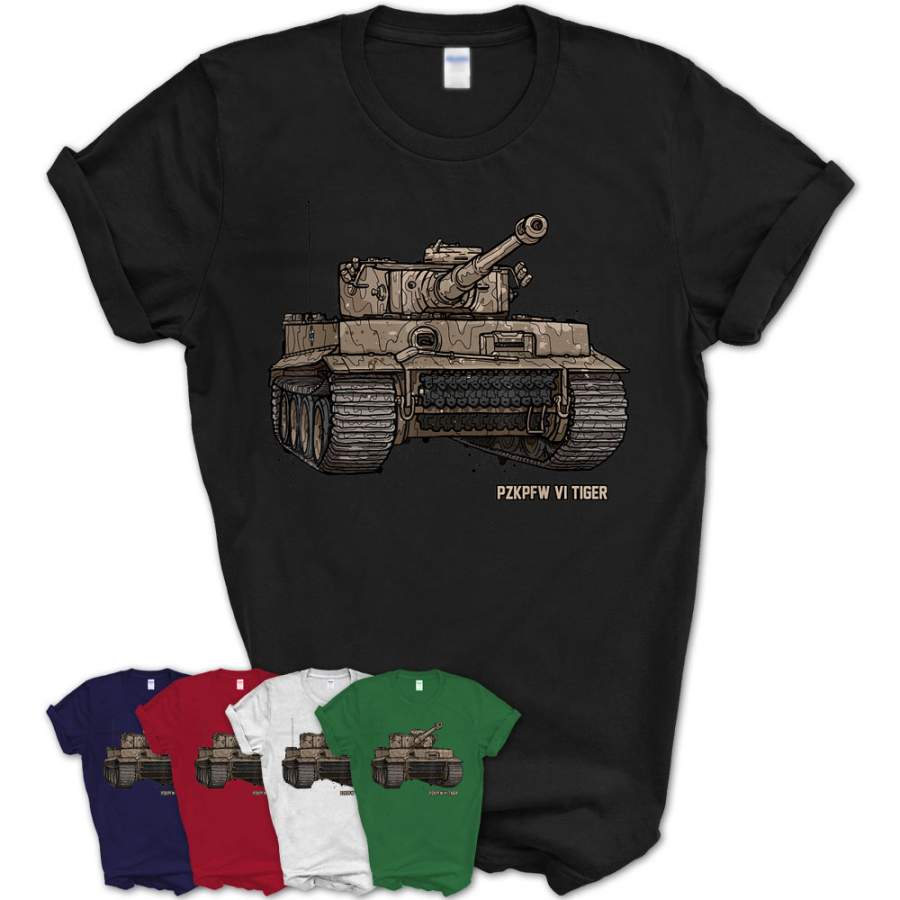 Tiger Tank Pzkpfw Vi Wwii Army Historic Vintage T-Shirt – Teezou Store