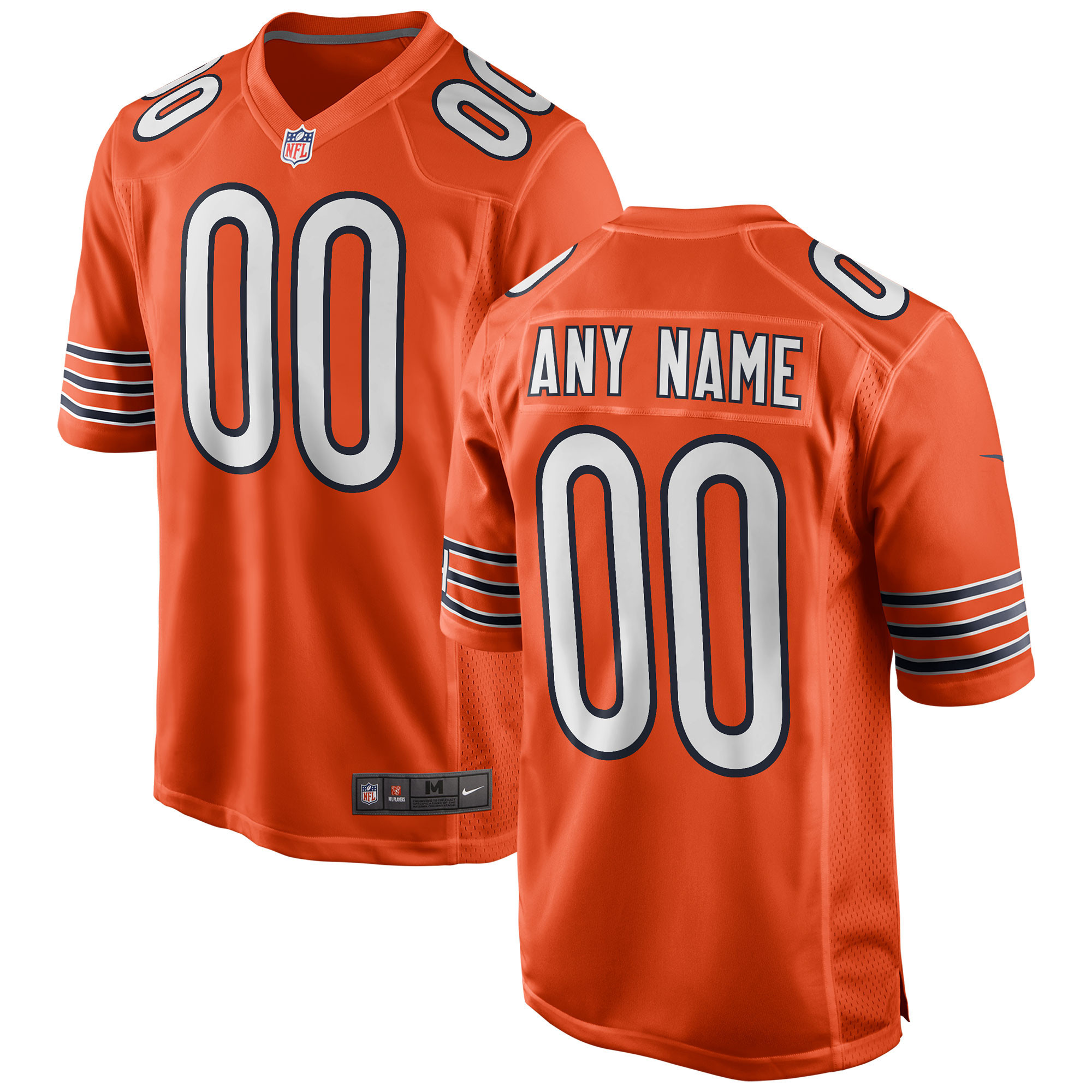 Chicago Bears Alternate Custom Game Jersey – Orange Custom Jerseys NFL