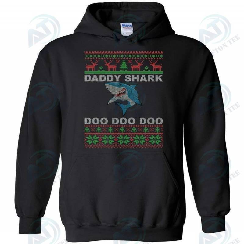 Daddy Shark Doo Doo Doo Christmas Ugly Hoodie