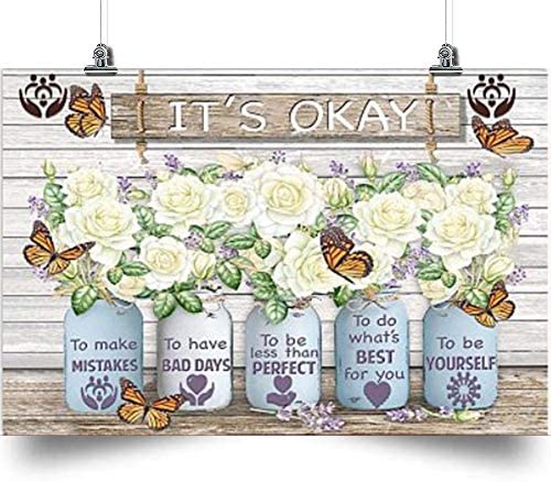 Butterfly Vertical Poster-It’S Okay To Be Yourself-Home Decoration Poster, Wall Poster, Home And Room Decoration, Gifts For Friends And Relatives, Souvenirs.