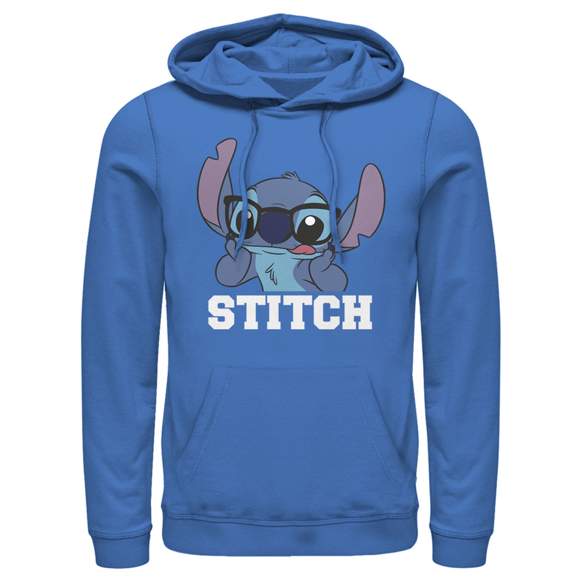 Men’S Lilo & Stitch Silly Black Glasses Pull Over Hoodie