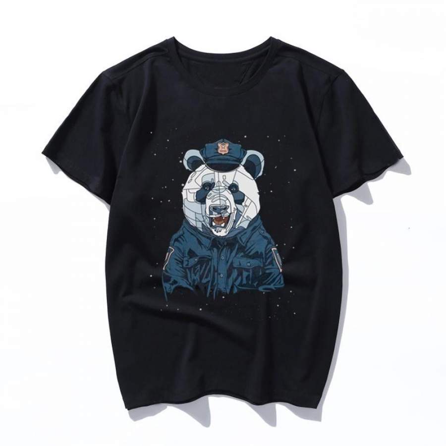 panda police Kawaii Harajuku Short Sleeve T Shirts Women men Ulzzang Funny Cartoon T-shirt Cute 90s Tshirt Fashion Grunge Top Tees Female