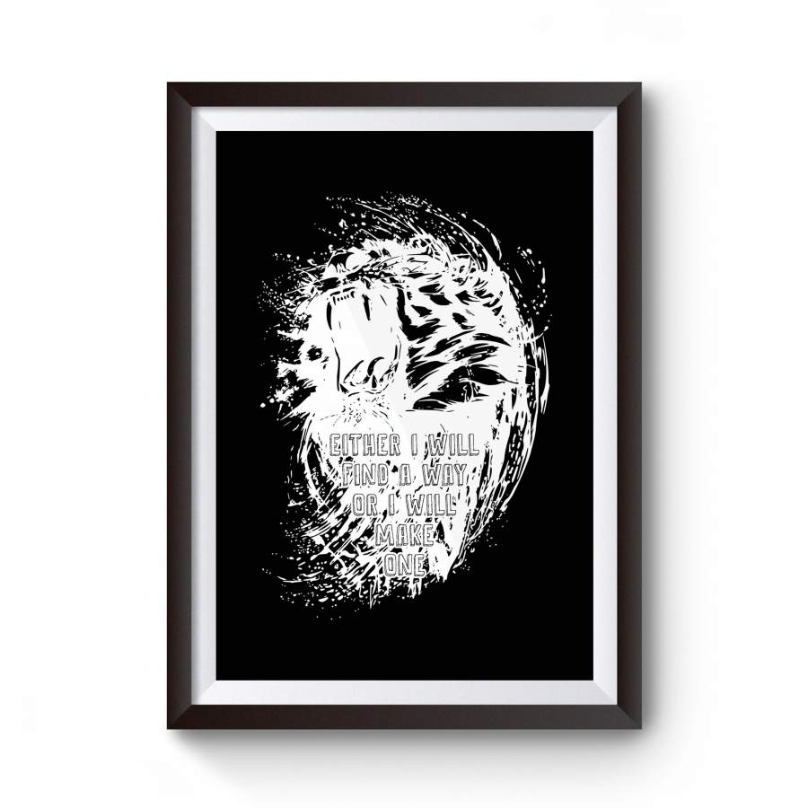 Black Tiger Never Give Up Quotes Text Poster