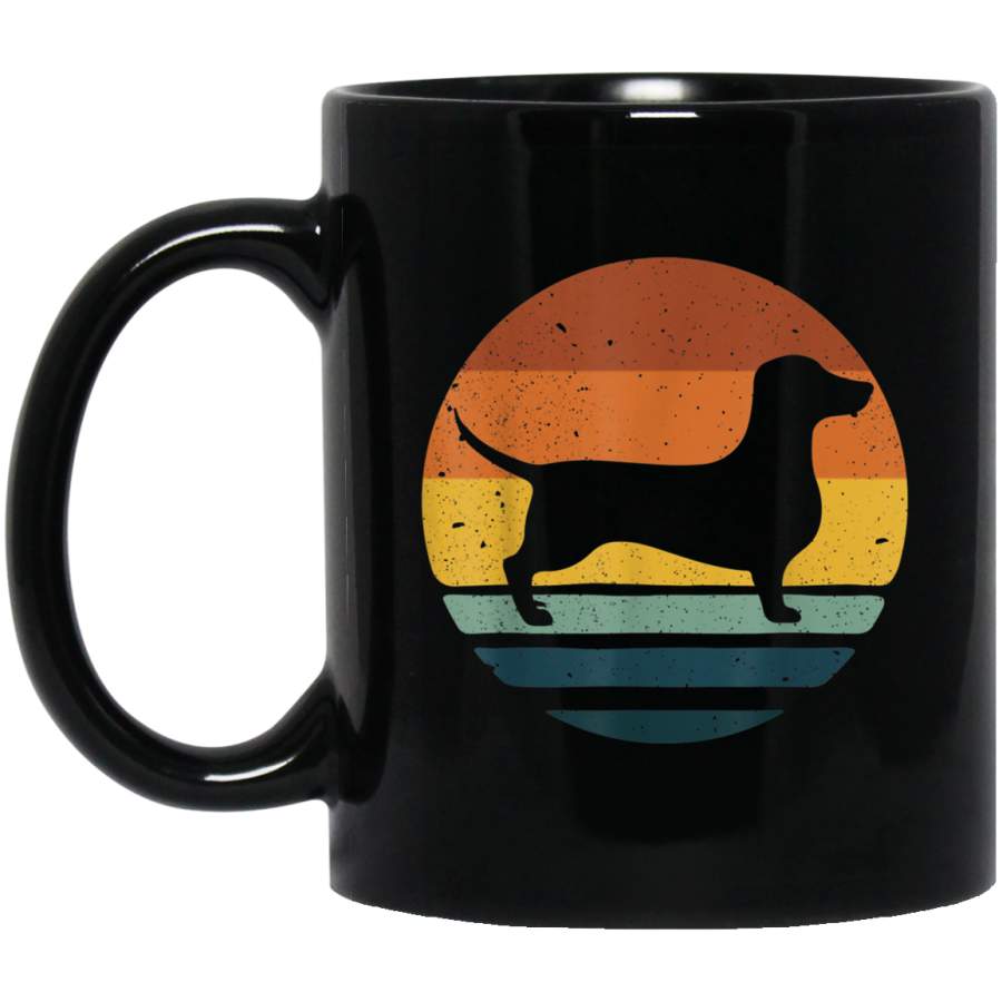 Dachshund Doxie Sausage Vintage Retro Dog Mom Dad Gift Mug