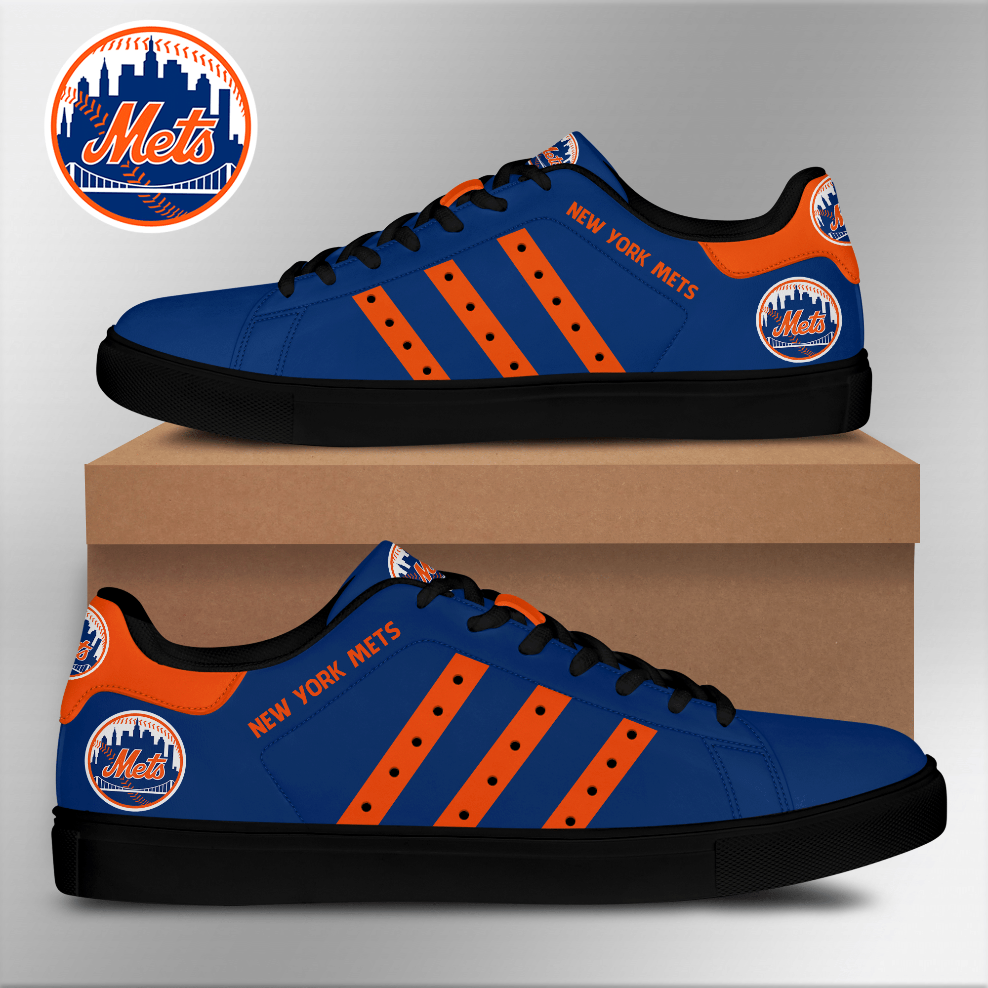 New York Mets Low Top Shoes V7