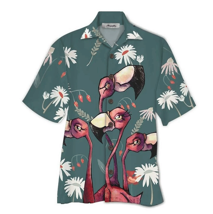 Flamingo Colorful Hawaii Shirt Unisex Adult Ha412