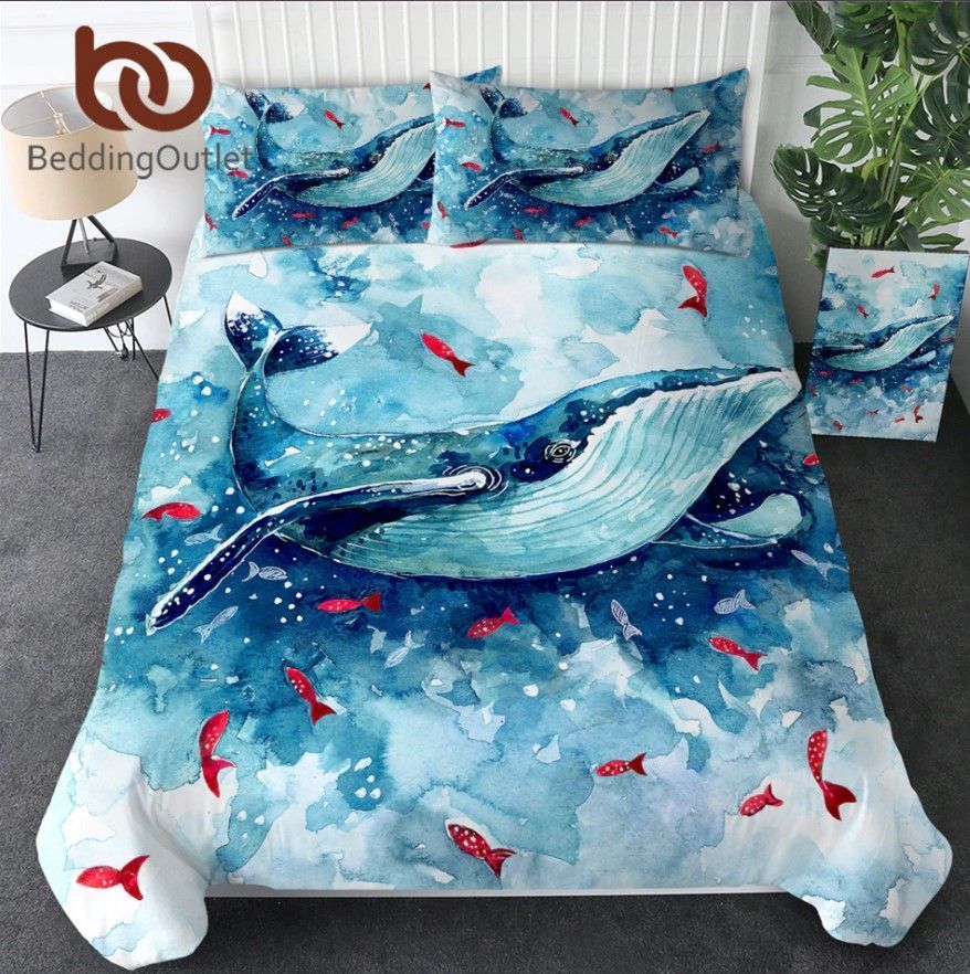 Whale Bedding Set All Over Prints