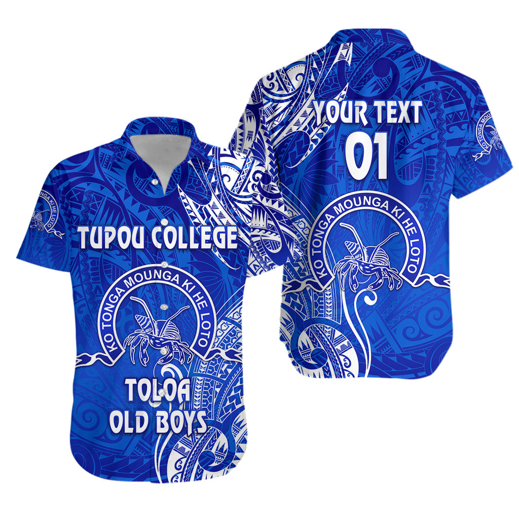 (Custom Personalised) Tonga Tupou College Hawaiian Shirt Toloa Old Boys Simple Vibes – Blue, Custom Text And Number Lt8