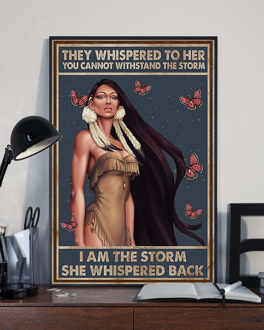 Storm Native American Vertical Canvas And Poster | Wall Decor Visual Art