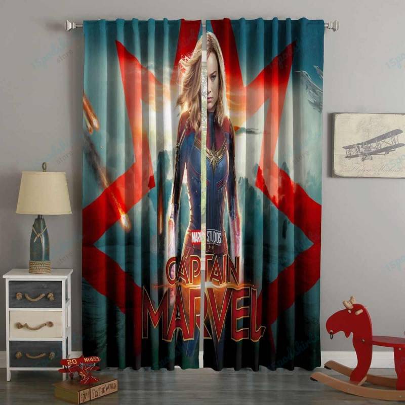 3D Printed Captain Marvel Style Custom Living Room Curtains