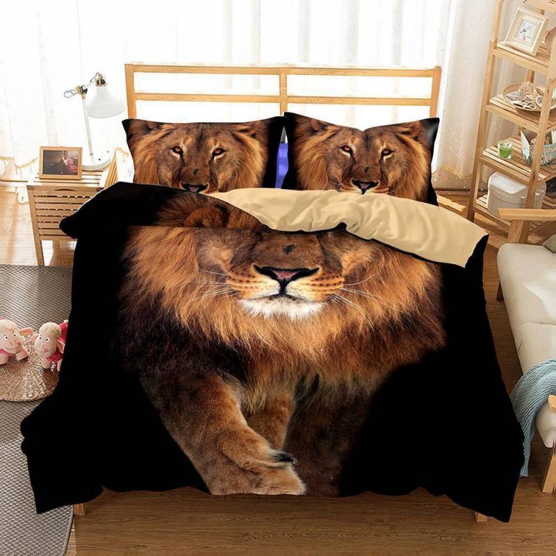 3D Animal LionCover ComforterRoseTwinizes 3D Customize Bedding Set Duvet Cover SetBedroom Set Bedlinen