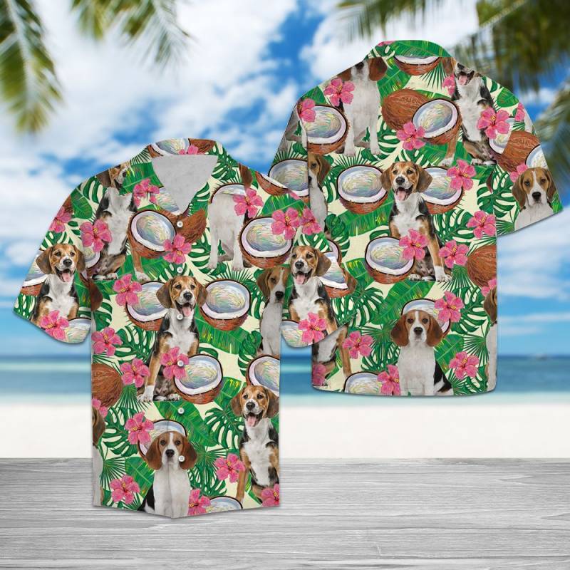 Beagle Tropical Coconut G5731- Hawaiian Shirt