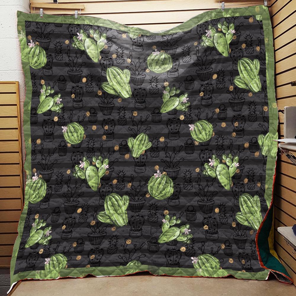 I love Cactus, love Succulent Quilt Blanket