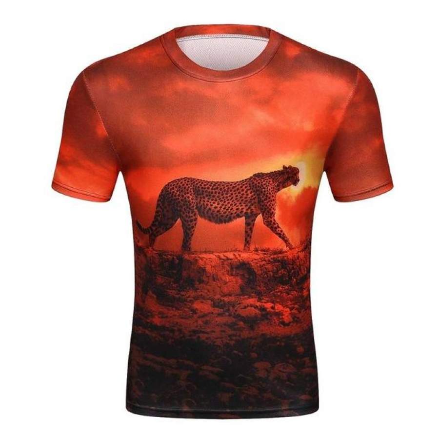 Popular Men’s T-shirt Casual t shirt Men Tees Tops Animal Lion Printing high quality tee shirt