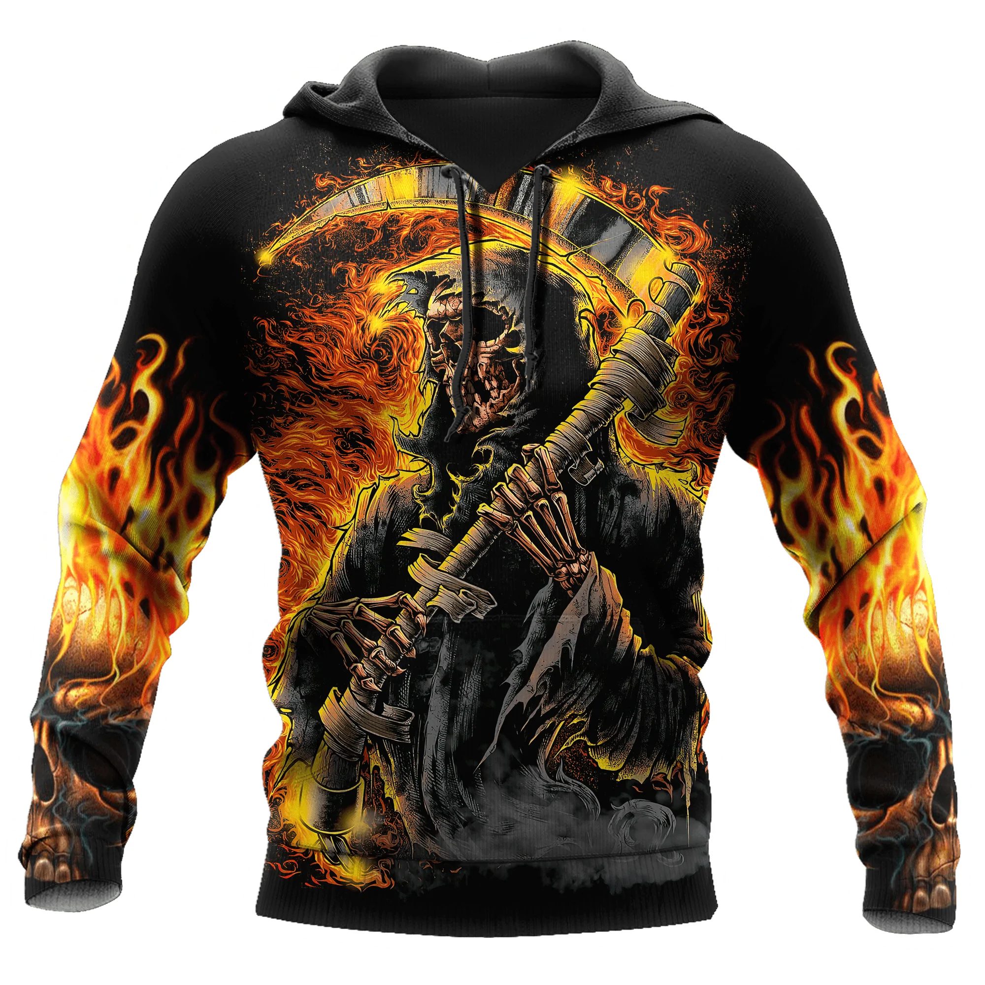 3D Full Print Devil Death On Hoodies, Skull With Hoodie, Skeletion Hoodies