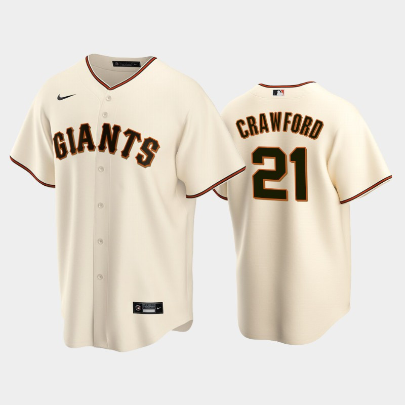 2022-23 Draft San Francisco Giants Reggie Crawford 21 Cream Home Jersey