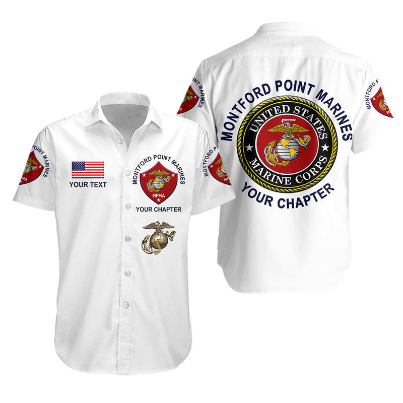 (Custom) Montford Point Marines Hawaiian Shirt African-American Marine Corps Simple – White Lt8