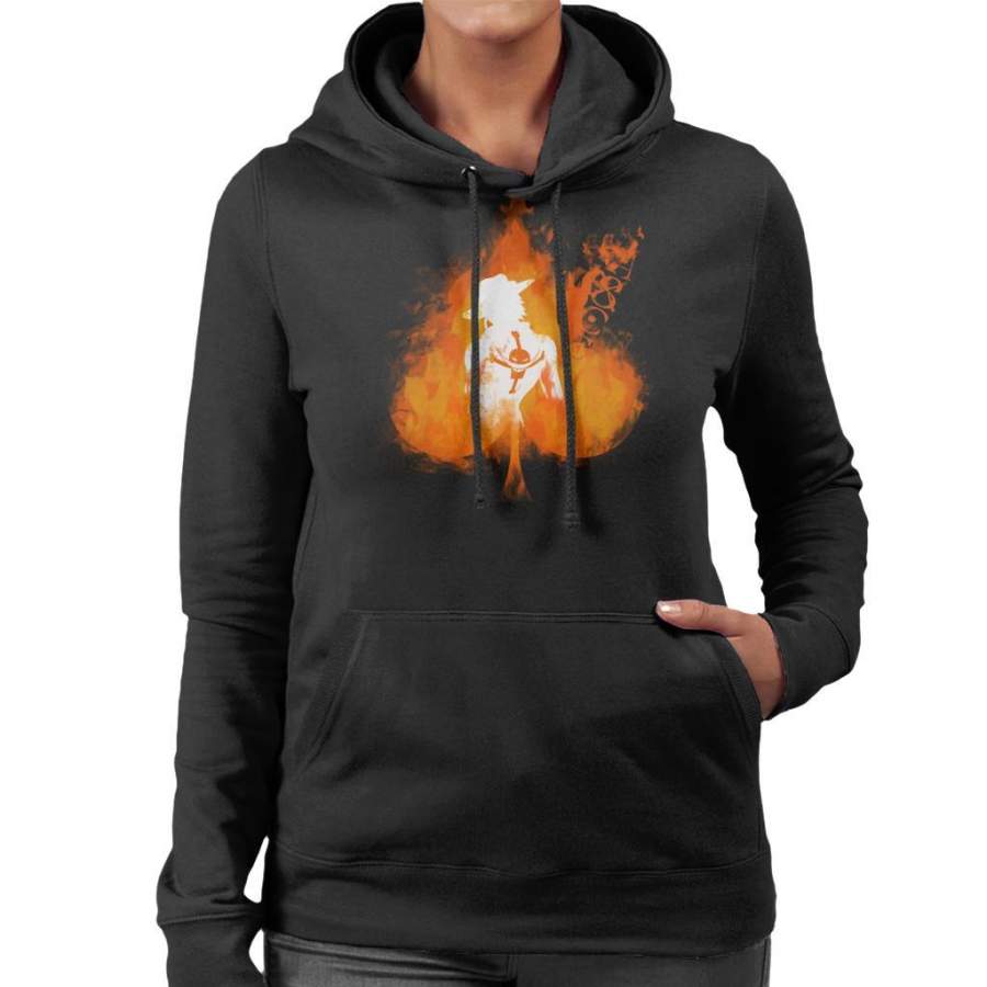 One Piece Ace On Fire Women’s Hooded Sweatshirt