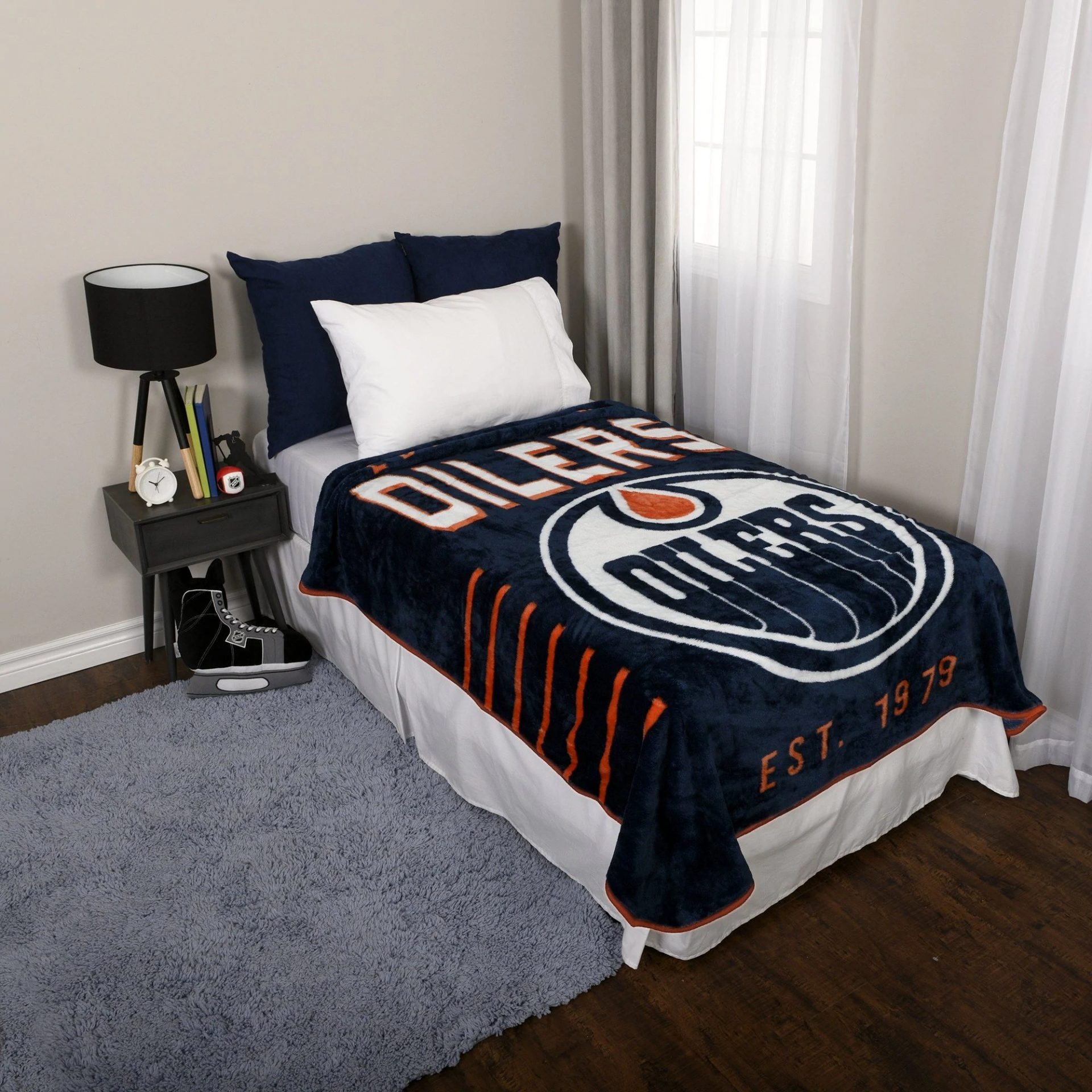 Edmonton Oilers 3D Full Printing Blanket V1