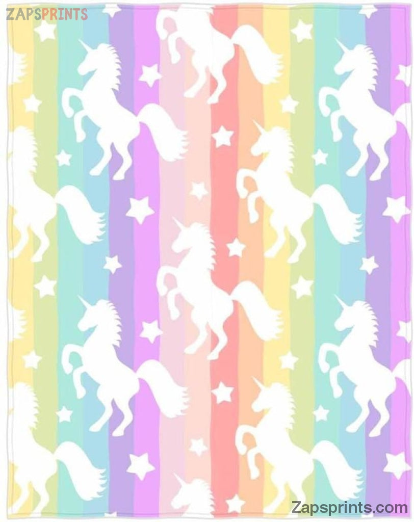 Rainbow Unicorn Pattern Blanket