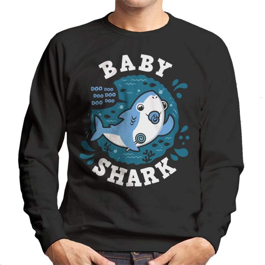 Baby Shark Family Boy Pacifier Men’s Sweatshirt