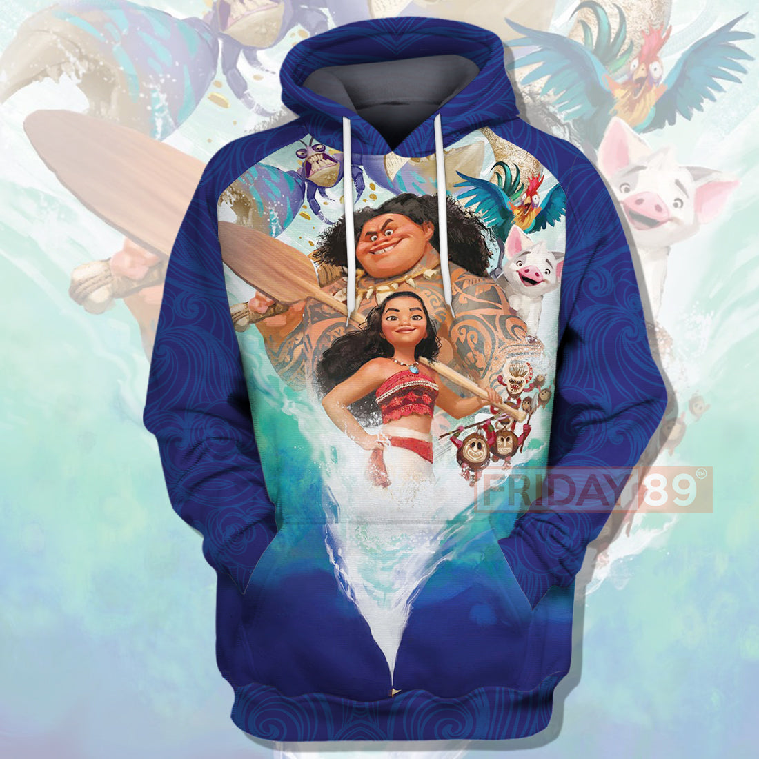 Unifinz Dn T-Shirt Moana Princess & Maui Magical Ocean T-Shirt Amazing Dn Moana Hoodie Sweater 2022