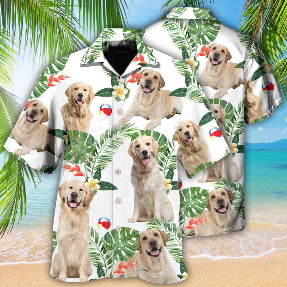 Labrador Retriever Dog Tropical Leaf Hawaii Shirt Ha76964