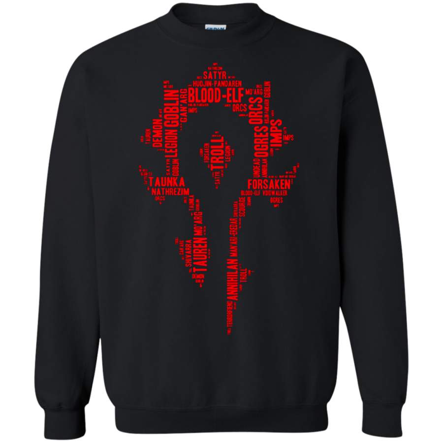 AGR World Of Warcraft The Horde All Classes Emblem Puzzle Sweatshirt