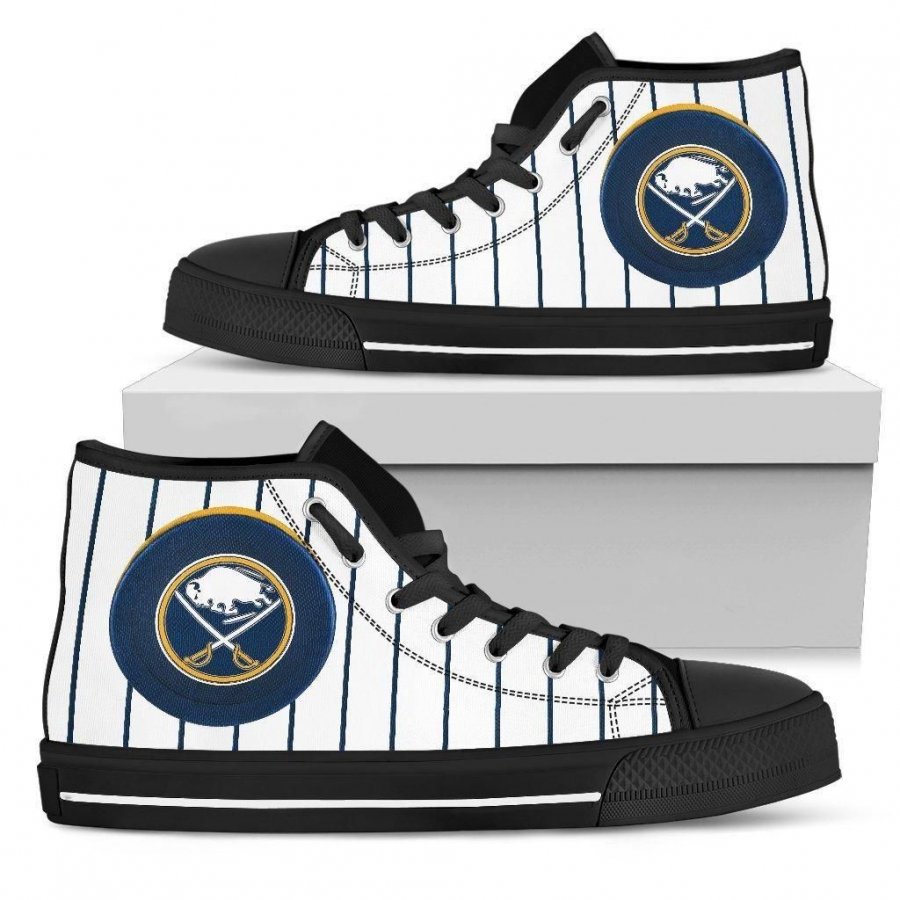 Straight Line With Deep Circle Buffalo Sabres High Top Shoes #619