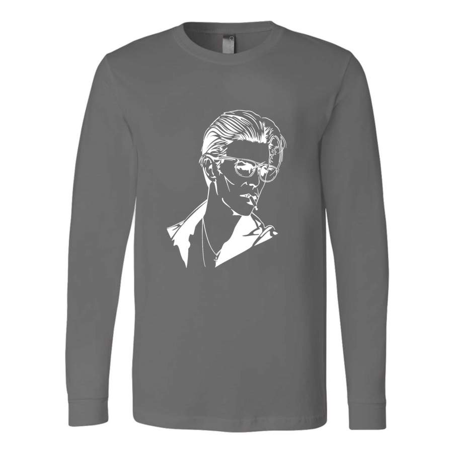 David Bowie Graphic Vintage Smoking Long Sleeve T-Shirt