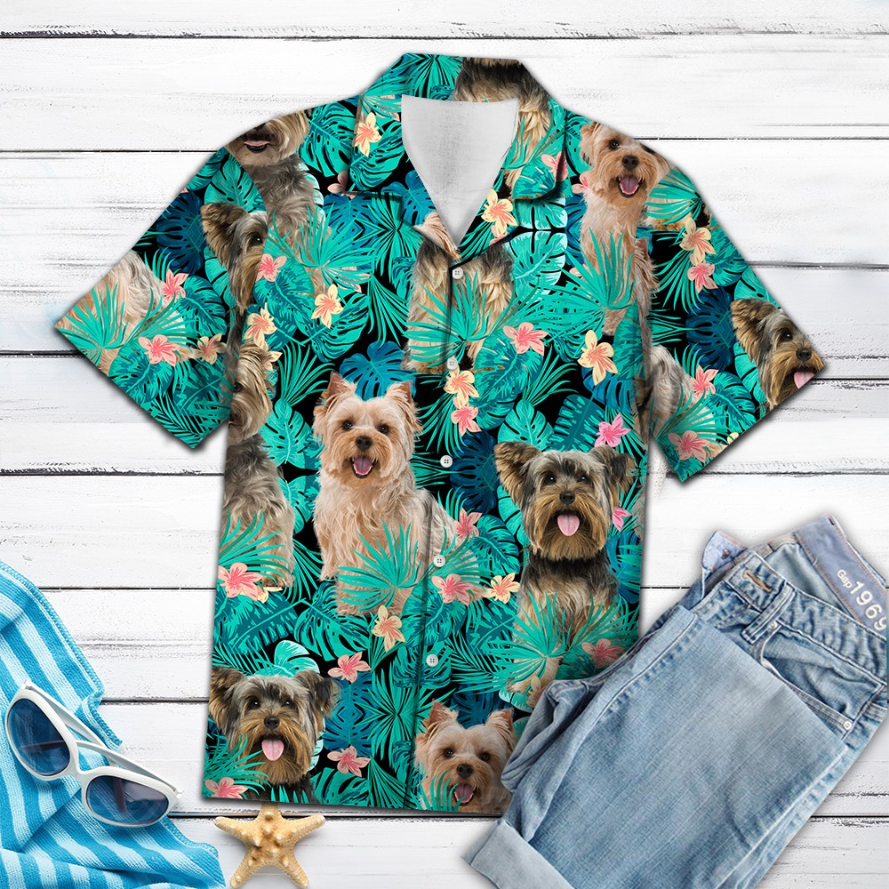 Yorkshire Terrier Dog Tropical Hawaiian Shirt Ha59346