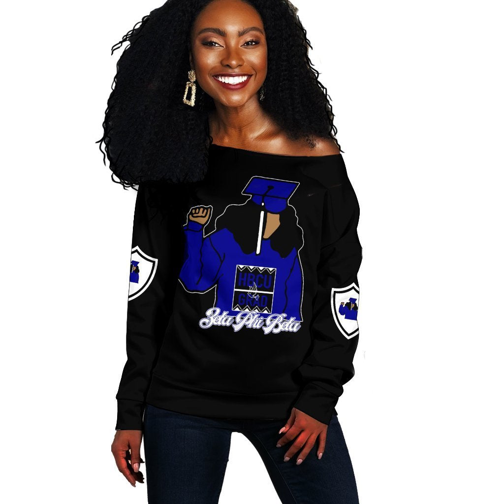 Greek Life Sweatshirt – Zeta Phi Beta Hbcu Style Off Shoulder J09