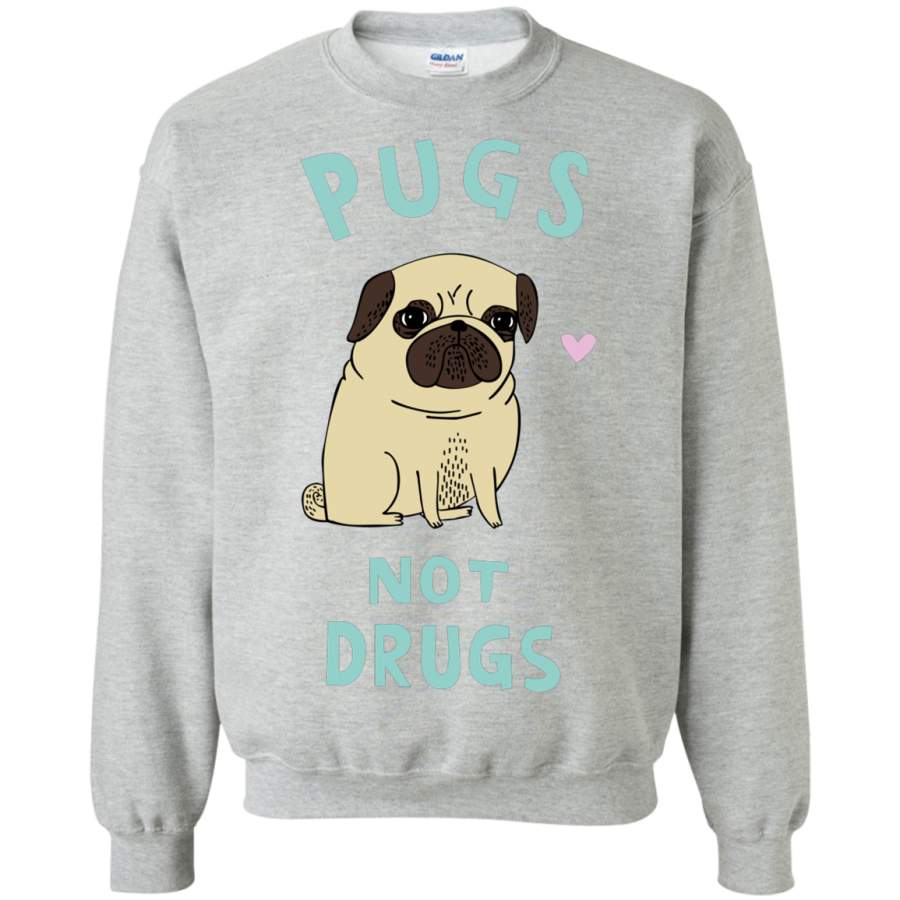 AGR Pugs Not Drugs1 Crewneck Pullover Sweatshirt