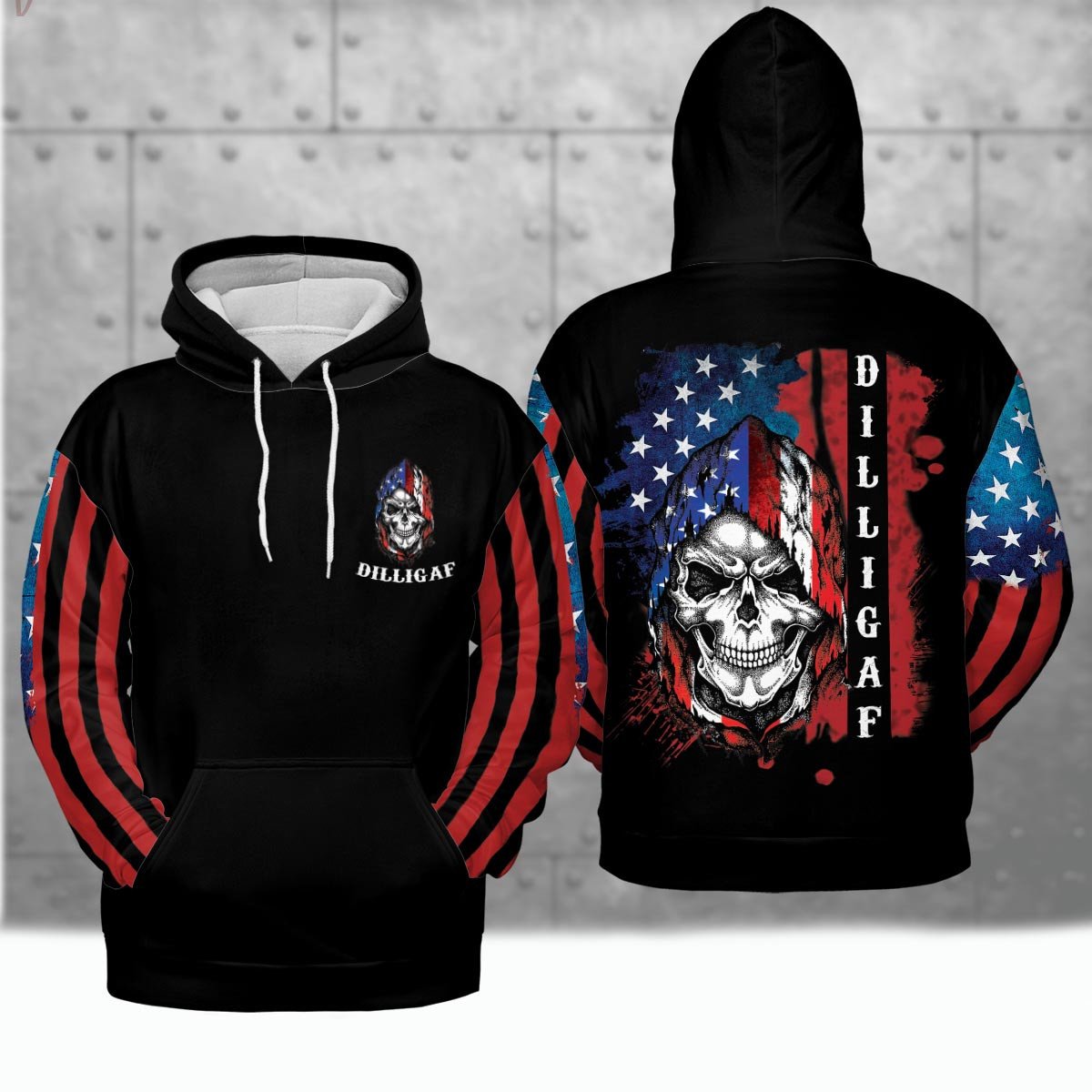 Skull Flag Dilligaf Hoodie 3D #170222V