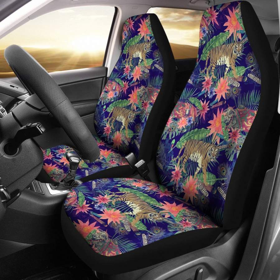 Bohemian Tiger Pattern Print Universal Fit Car Seat Cover