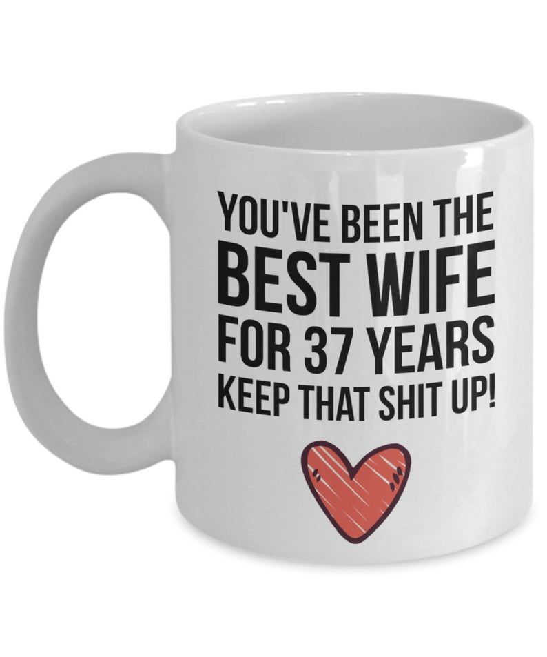 37Th Anniversary Mug, Gift For Best Wife, Her, Couple, Gift For 37 Year ...