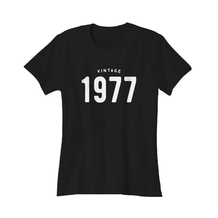 1977 Vintage 40th Birthday Gifts Funny Retro Women’s T-Shirt