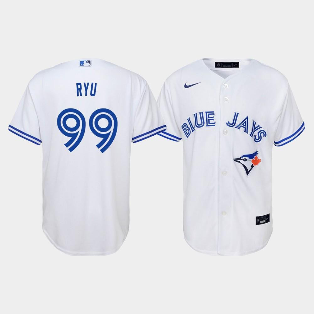 Youth Toronto Blue Jays Hyun-Jin Ryu 99 White Home Jersey