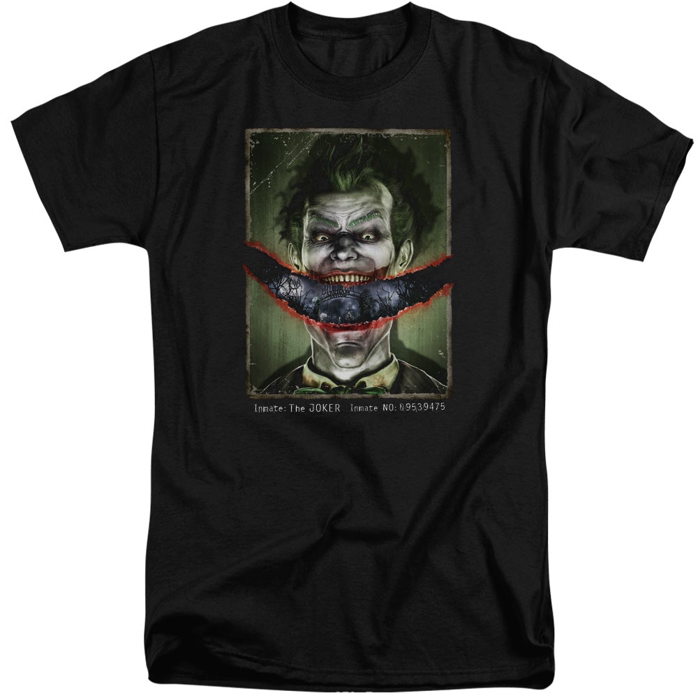 Batman Aa Split Lip Mens Tall T Shirt Black