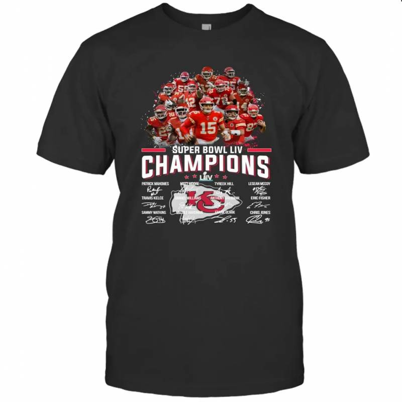 Kansas City Chiefs Super Bowl 2020 LIV Champions Players Signature Shirt