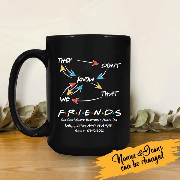 They Don’T Know That We Friends, The One Where Everybody Finds Out  Personalized T-Shirt And Mug,  Best Gift For Friends