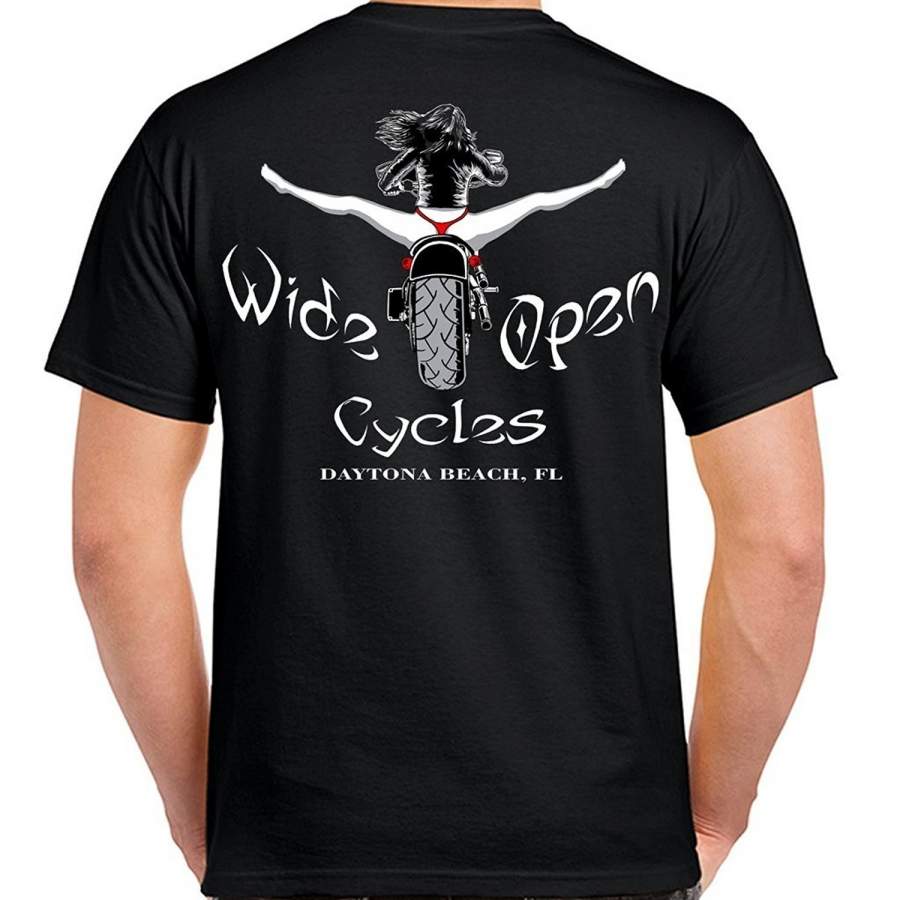 Biker Life Usa Wide Open Cycles Spread Eagle T-shirt
