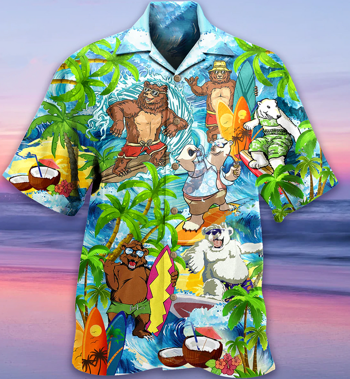 Bear Love Beach Animals Hawaii Shirt Ha57916