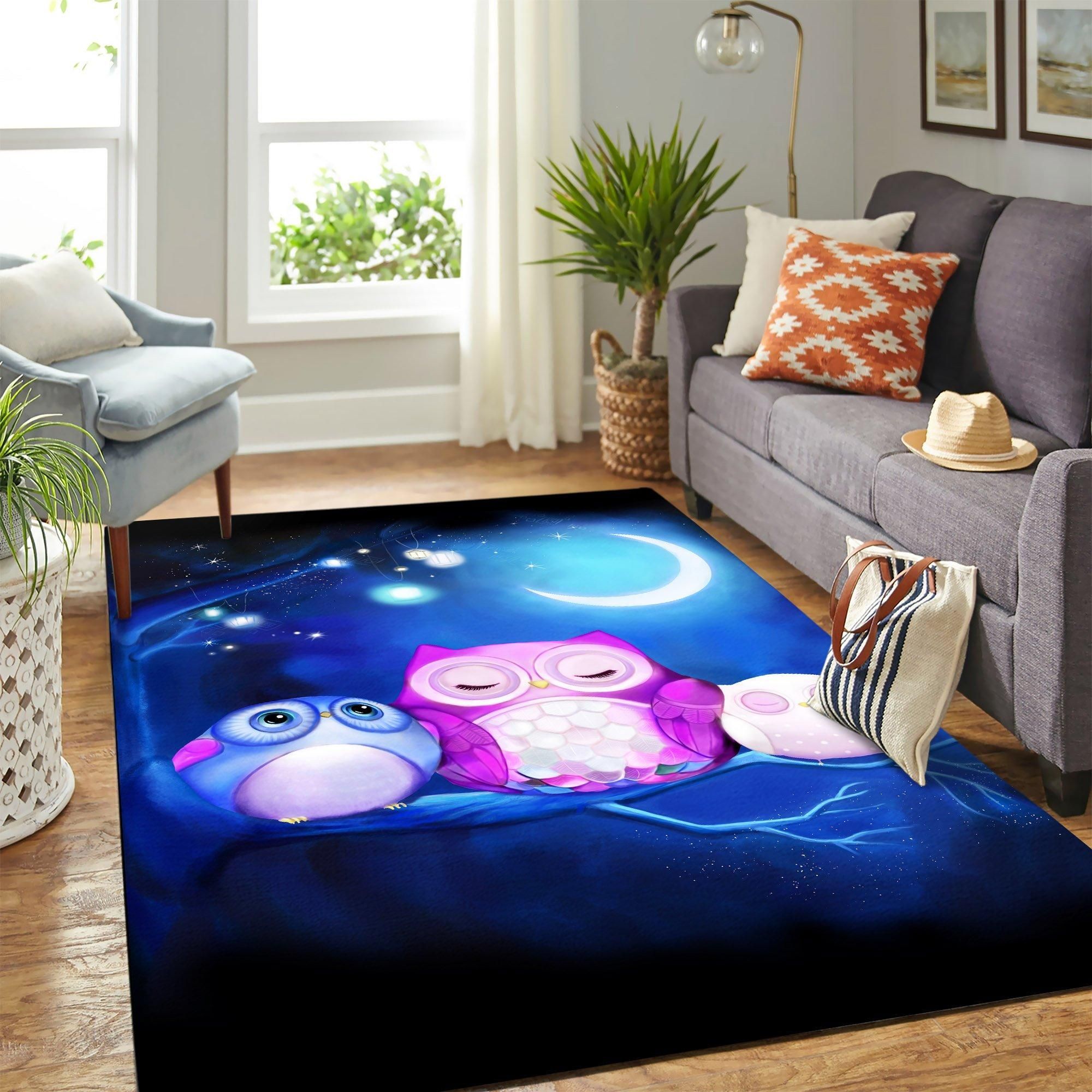 Owl Area Rug Geeky Carpet – home decor – Bedroom Living Room decor