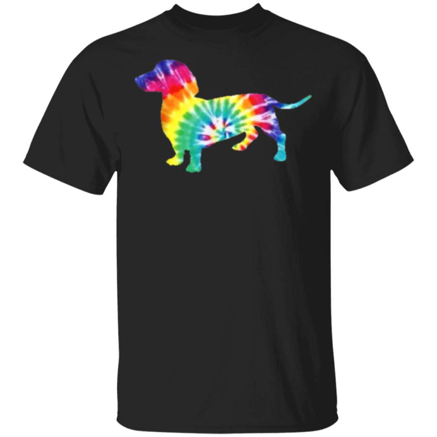 Dachshund Tie Dye Dog Puppy Retro T Shirts Men Women Gift TShirt