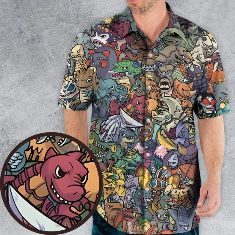 Kaiju Crew Godzilla Hawaiian Shirt