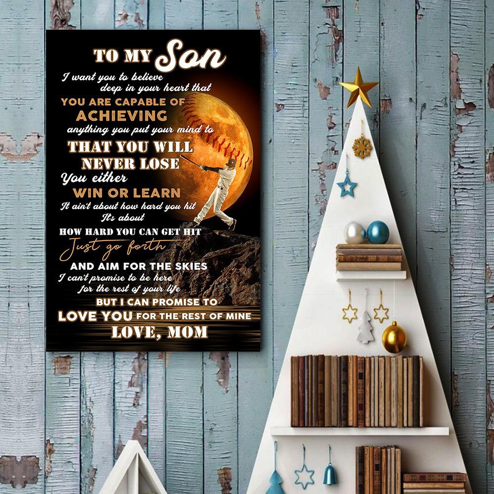 Mom To Son You Will Never Lose Canvas And Poster